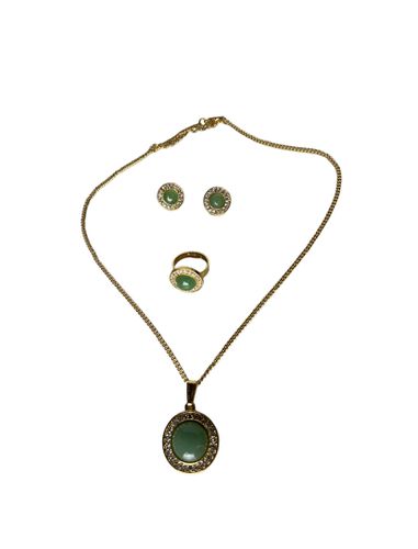 Parures de bijoux : collier, boucles d'oreilles et bague - Label Emmaüs - Modalova