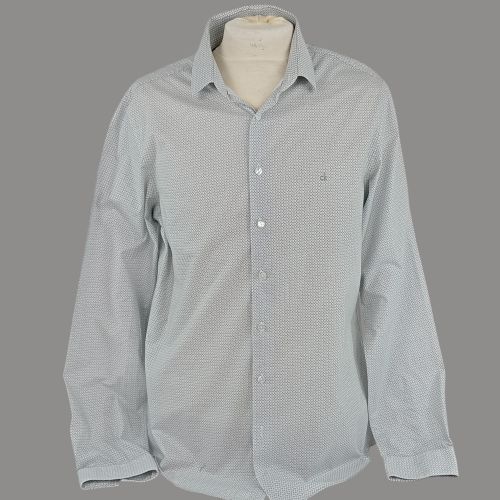 Chemise de la marque col classique manches longues de couleur fonc et blanc taille L (42) - calvin klein - Modalova