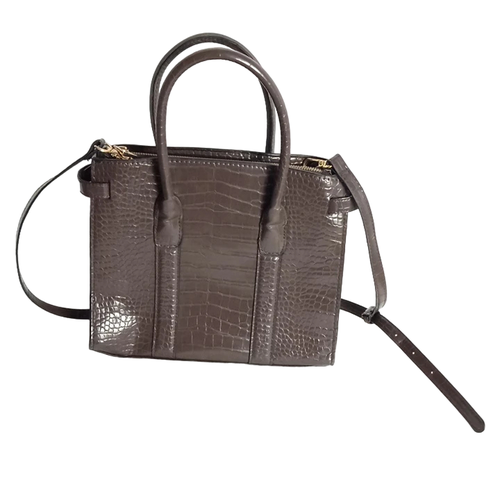 Sac  main motif imitation croco - mango - Modalova