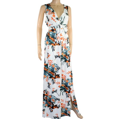 Robe Longue Blanche Fleuris Taille L - shein - Modalova