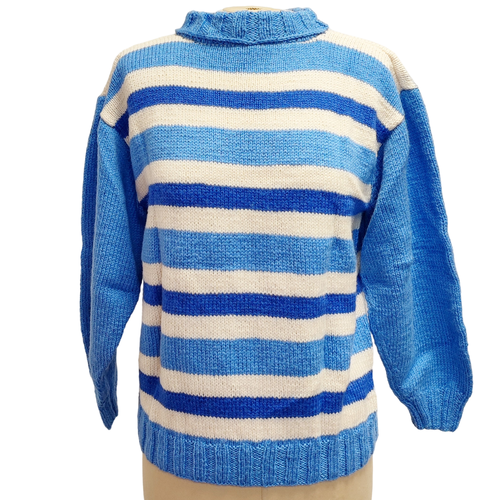 Pull en maille ray - M - vintage - Modalova