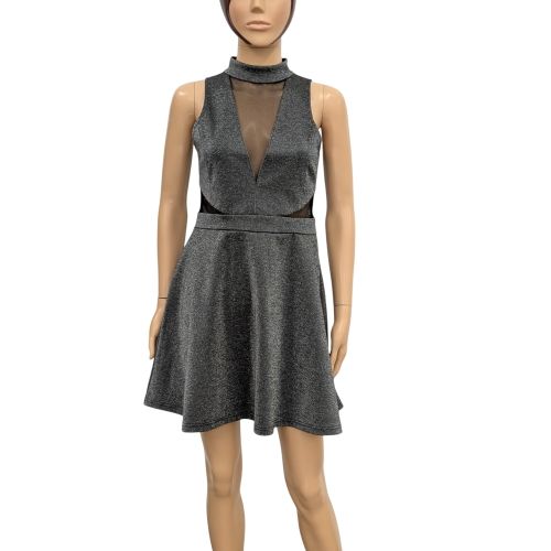 Jamais port avec tiquette Robe soire T 38 argent mtallis - new look - Modalova