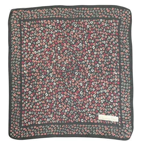 Foulard en mousseline de soie Imprim graphique Carr vintage 62 x 65 cm - Christian Dior - Modalova