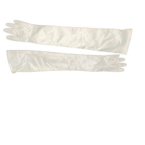 Gants de soire longs en tissu cru Vintage - Label Emmaus - Modalova