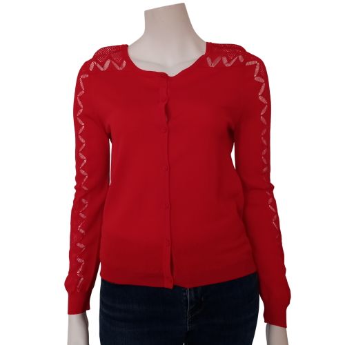 Gilet en maille ajoure- - T:40 - sandro - Modalova