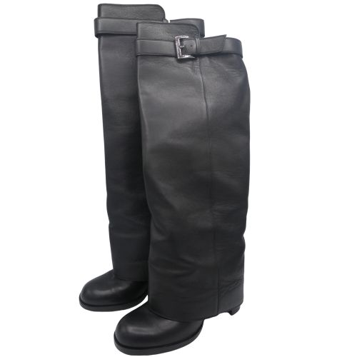 Bottes luxe talon gutre en cuir - Taille 36 - chanel - Modalova