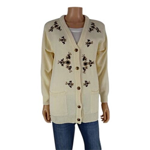 Gilet cru brod fleurs - taille 38/40 - Label Emmaus - Modalova
