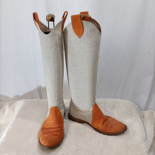 Bottes textile et cuir - pointure 38 estim - florence kooijman - Modalova