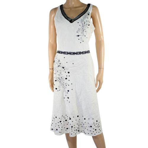 Robe Blanche & Sequins Taille L - derhy - Modalova