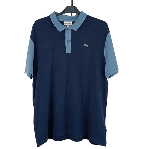 Polo de la marque  manches courtes col classique de couleur marine taille US 3XL- taille Fr 4XL - lacoste - Modalova