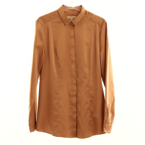 Chemise manches longues aspect satin camel T-40 - burberry - Modalova