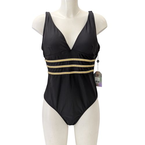 Jamais port avec tiquette Maillot de bain 1 pice T 46 rayure dores - bikki beach - Modalova