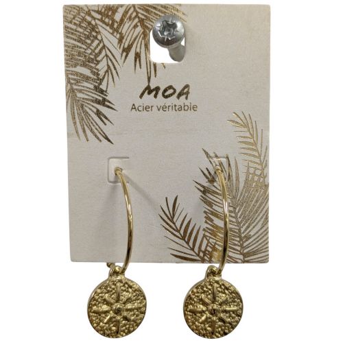 Boucles d'oreilles neuves bijou en acier - moa - Modalova