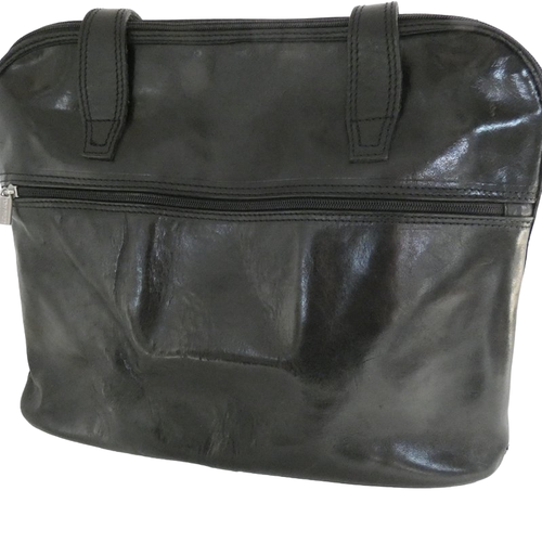 Grand sac besace Tony Perotti en cuir synthtique noir - Label Emmaus - Modalova