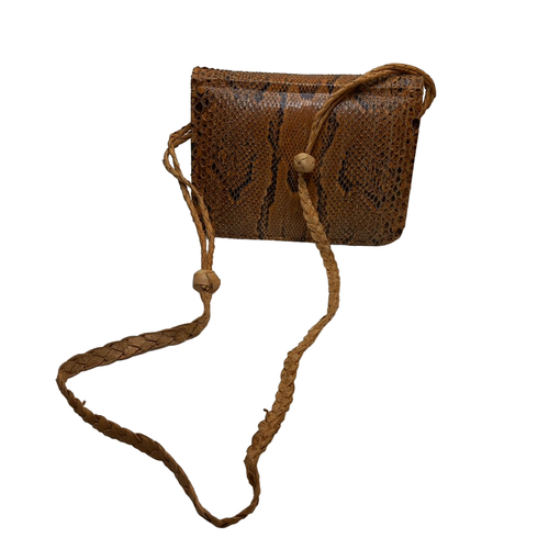 Sac a main, pochette artisanal en python - Label Emmaus - Modalova