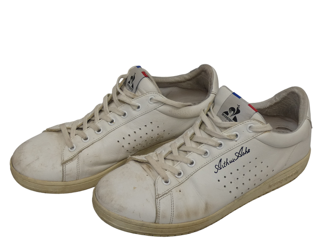 Paire de tennis blanches en cuir Arthur Ashe T.43 - le coq sportif - Modalova