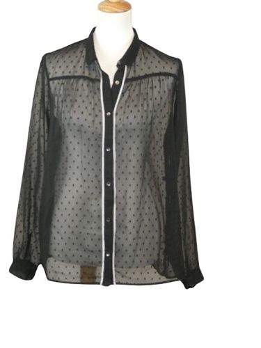 Chemise manches longues semi transparent col tailleur - Taille 42/XL - kooka - Modalova