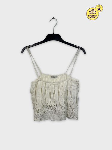 Top blanc dentelle Zara M  - Zara - Modalova