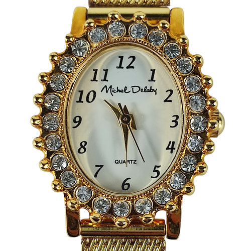 Montre dore Michel DELABY avec strass - Label Emmaus - Modalova