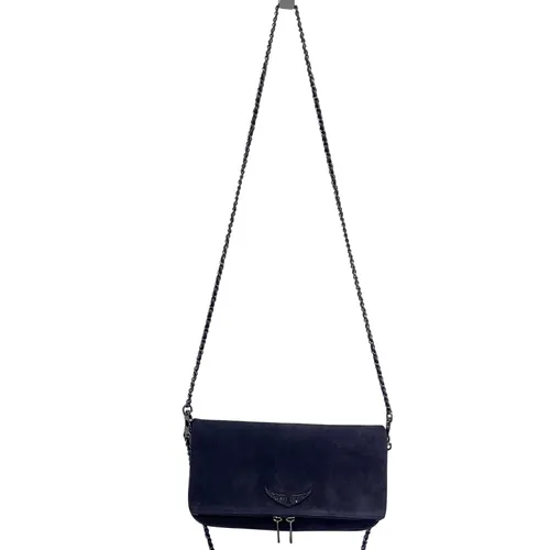 Sac pochette cuir Suede - zadig&voltaire - Modalova