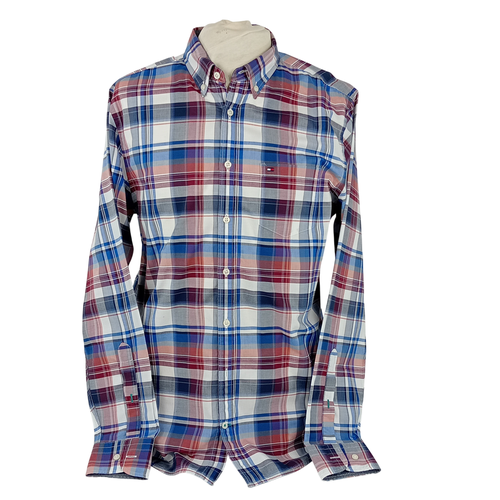 Chemise  carreaux col boutonn manches longues prdominance de taille M (40) - tommy hilfiger - Modalova