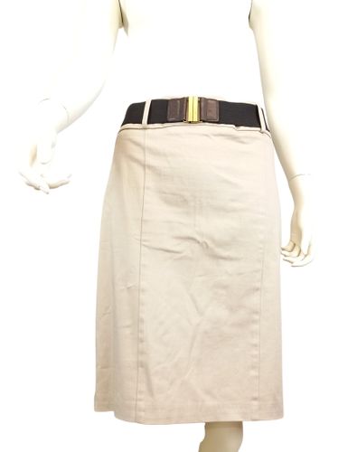 Jupe droite beige - Label Emmaus - Modalova