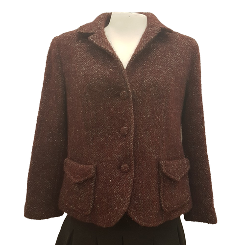 Veste blazer lie de vin tweed - Taille 40 - armand ventilo - Modalova