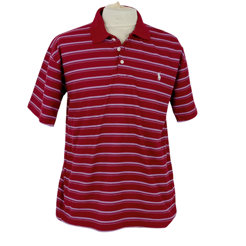 Polo de la marque col classique  manches courtes de couleur bordeaux taille L (42) - ralph lauren - Modalova