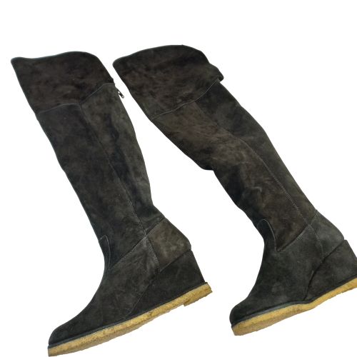 Bottes compenses en velours de cuir 'Moira' - pointure 36 - castaner - Modalova