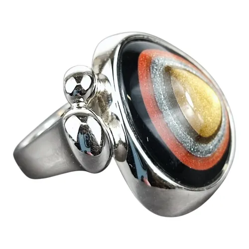 Bague multicolore style annes 1970 - taille 57 - Label Emmaus - Modalova