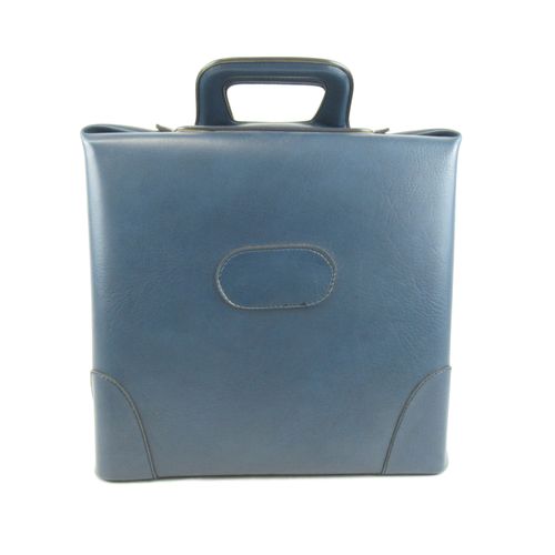 Sac de voyage / Bagage à main Vintage en cuir bleu - ailee designer - Modalova