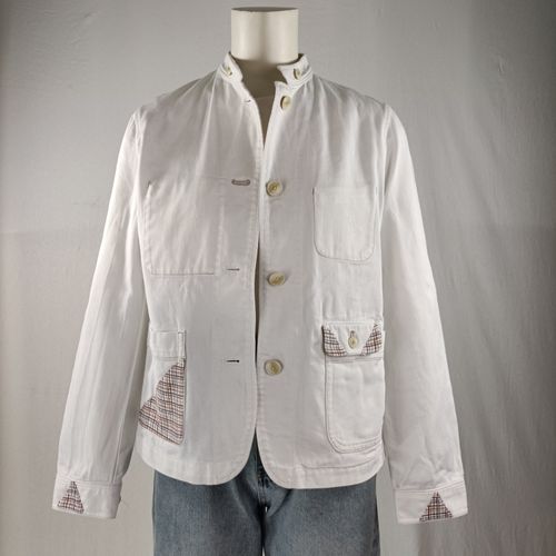 Veste blanche en coton - Amiti partage upcycling collection - Taille M - Label Emmaus - Modalova