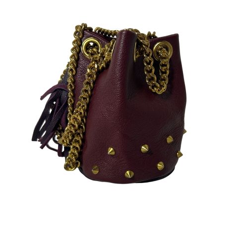 Sac a main couleur bordeaux longueur 17cm largeur 20cm - Label Emmaus - Modalova