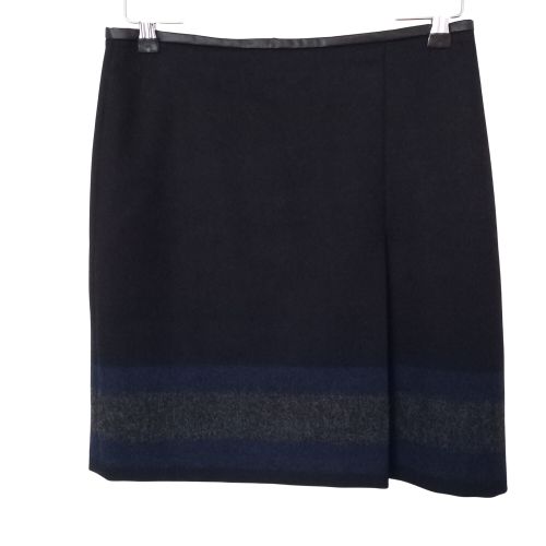 Jupe en laine et bleue- - T:38 - caroll - Modalova