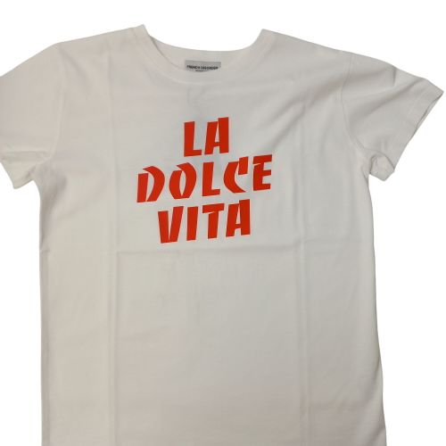 T SHIRT LA DOLCE VITA ENFANT COULEUR BLANCHE TAILLE 11ANS ET 12 ANS FRENCH DISORDERS BORDEAUX - Label Emmaus - Modalova