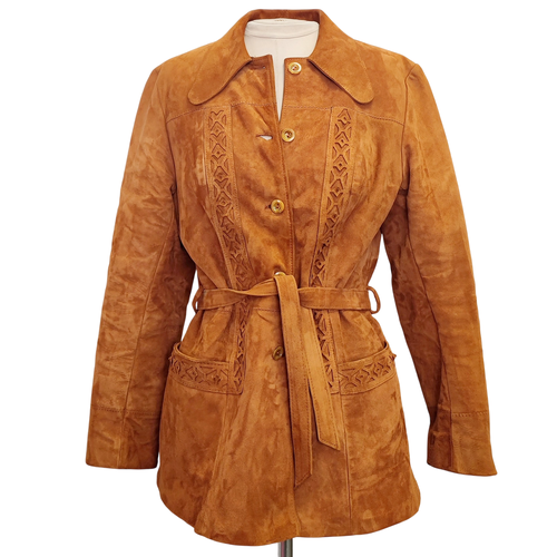 Veste en daim estim - M - vintage - Modalova