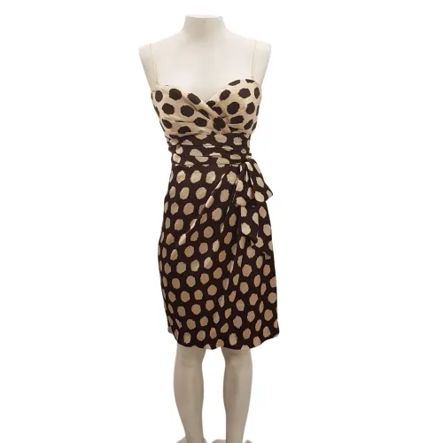 Robe bustier  pois beige - Taille M - manoukian - Modalova