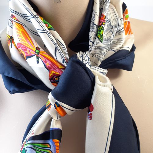 Foulard en soi - ourlet roul  la main - Label Emmaus - Modalova