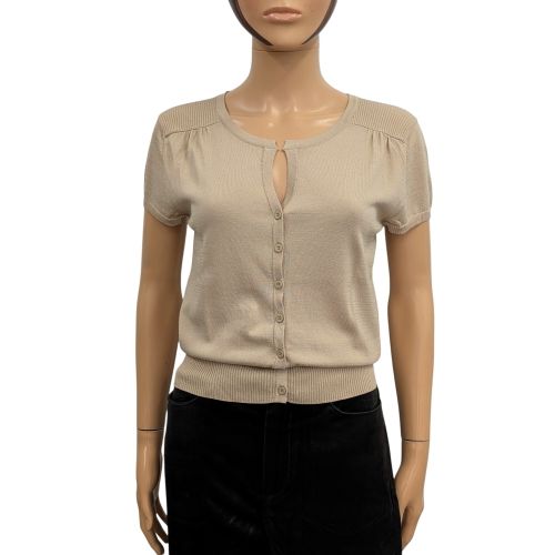 Top Gilet Cardigan T 42 en maille couleur sable - caroll - Modalova