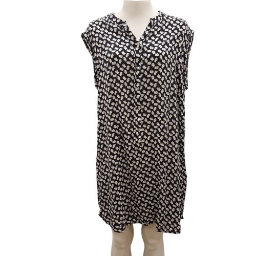 Robe chemise marine imprim lphants blancs - Taille 46/48 - Monoprix - Modalova