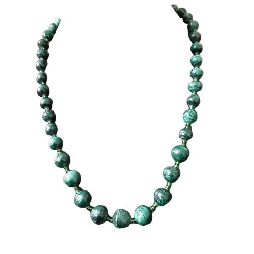 Collier en pierre Malachite - Label Emmaus - Modalova