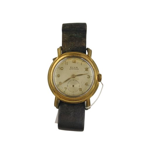 Montre Elva Ancre 15 Rubis Stainless Steel Back/ Antimagnetic/ Waterproof avec bracelet en cuir - Label Emmaus - Modalova