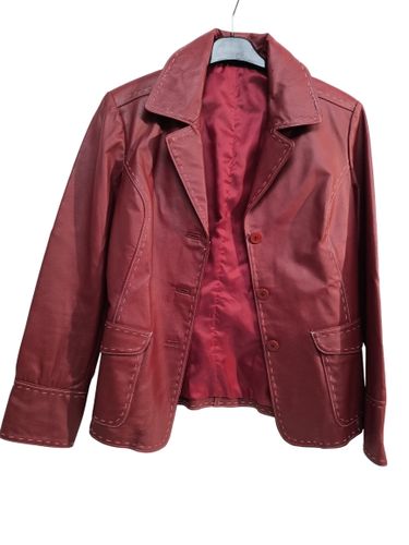 Veste rouge cuir de porc - Label Emmaus - Modalova