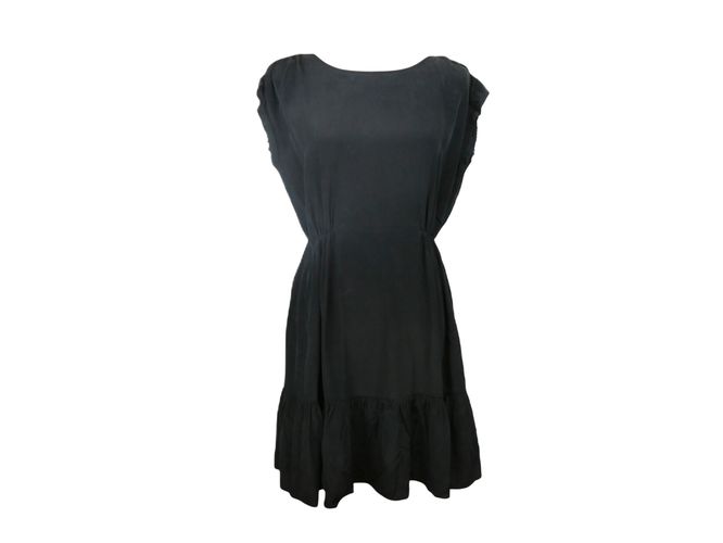 Robe en soie sans manches  col bateau - Taille S/1 - sandro - Modalova