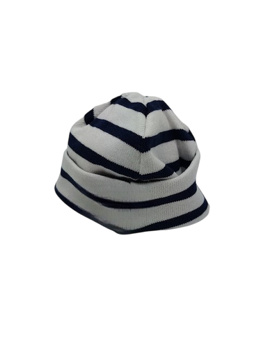 Bonnet nouveau n marin blanc et bleu marine / Fait dans nos ateliers Acsomur,  partir de tissu recycl - Label Emmaus - Modalova
