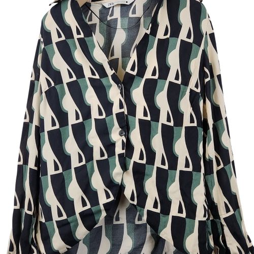 Chemisier multi couleur  motifs 100% viscose - Taille M - Zara - Modalova