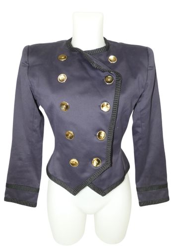 Veste courte marine Paris T.38 - saint laurent rive gauche - Modalova
