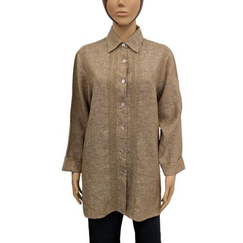 Chemise T42 en lin et broderie - weill - Modalova