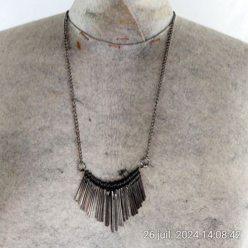 Collier ethnique  franges acier - Label Emmaus - Modalova