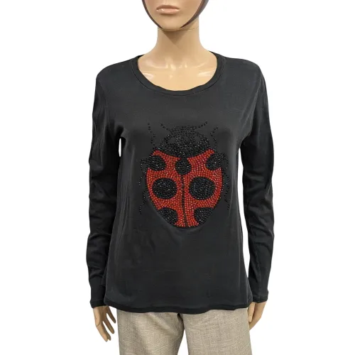Tee shirt T L Motif coccinelle rouge et en strass - sonia rykiel - Modalova